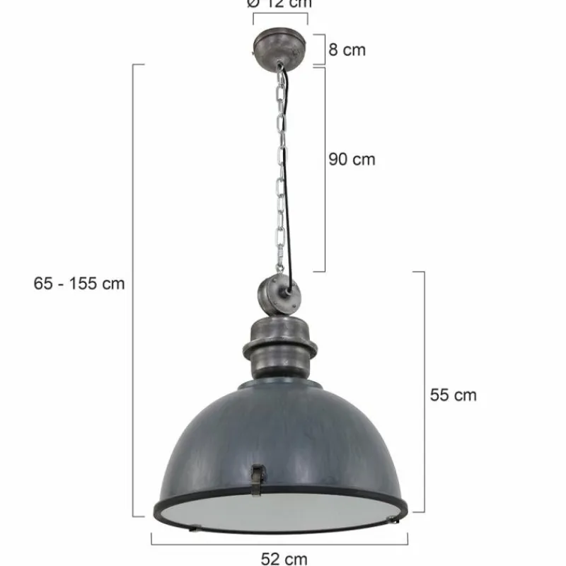 Luminaires Steinhauer Suspension Steinhauer Bikkel XXL Gris, 1 lumière