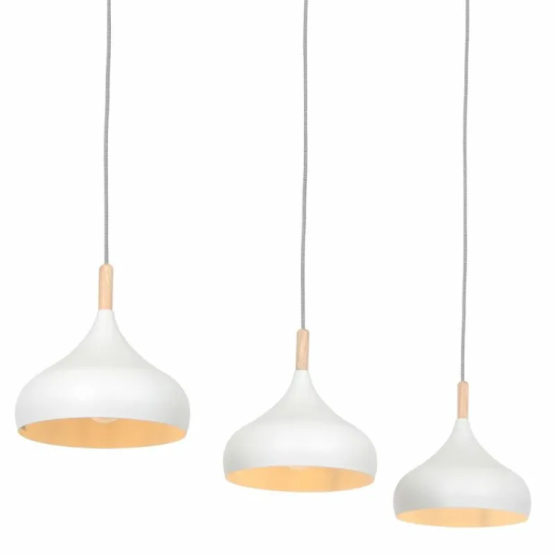 Luminaires Scandinaves-Luminaires Steinhauer Suspension Steinhauer Bjorr Blanc, 3 lumières