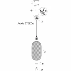 Lampes Industrielles-Luminaires Steinhauer Suspension Steinhauer Bodine Noir, 1 lumière