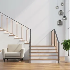 Suspension Verre Fumé-Luminaires Steinhauer Suspension Steinhauer Bollique Noir, 5 lumières