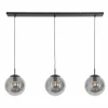 Suspension Verre Fumé-Luminaires Steinhauer Suspension Steinhauer Bollique Noir, 3 lumières