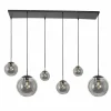 Suspension Verre Fumé-Luminaires Steinhauer Suspension Steinhauer Bollique Noir, 6 lumières