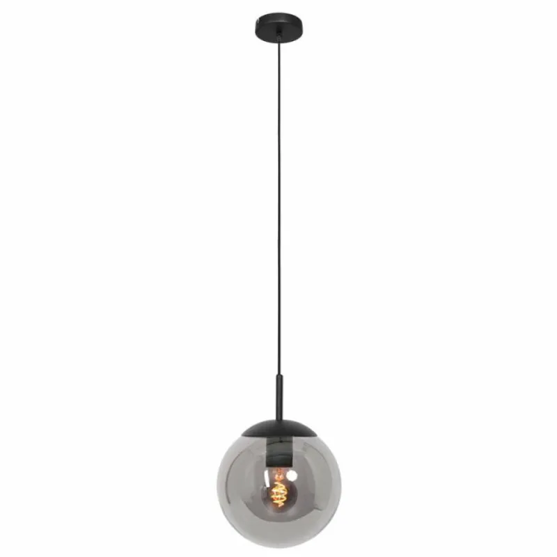 Suspension Verre Fumé-Luminaires Steinhauer Suspension Steinhauer Bollique Noir, 1 lumière