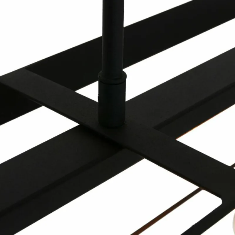 Lampes Industrielles-Luminaires Steinhauer Suspension Steinhauer Buckley Noir, 5 lumières