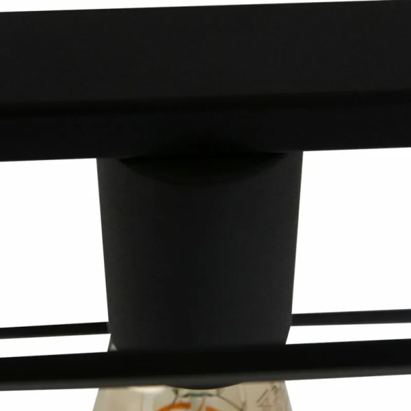 Lampes Industrielles-Luminaires Steinhauer Suspension Steinhauer Buckley Noir, 5 lumières