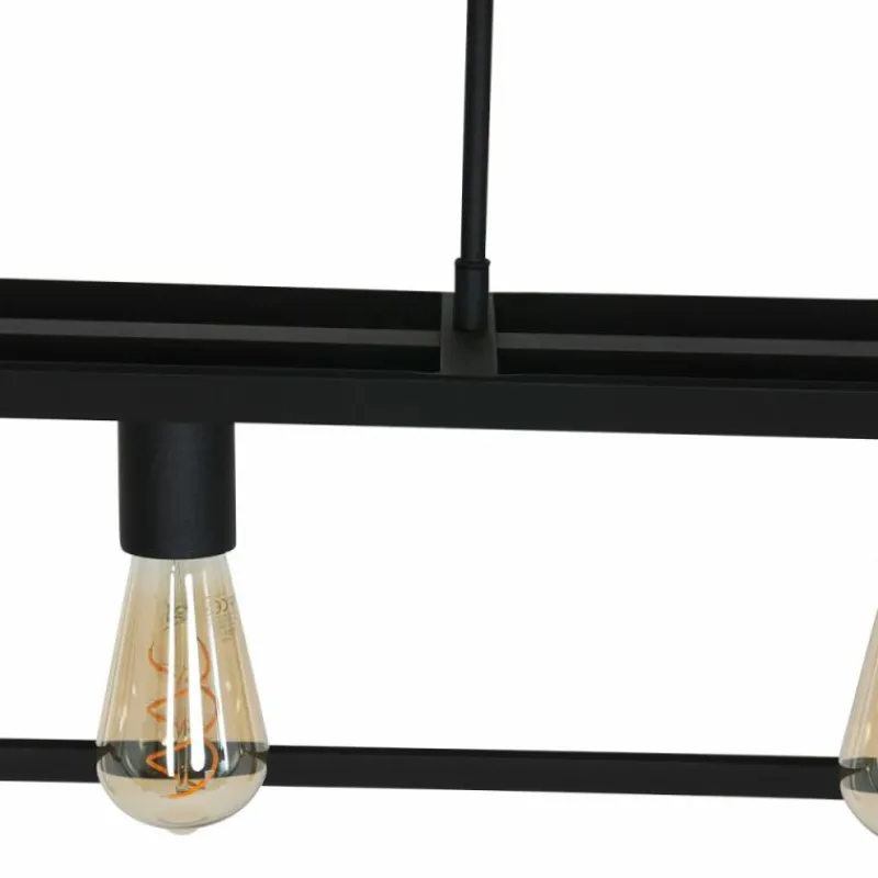 Lampes Industrielles-Luminaires Steinhauer Suspension Steinhauer Buckley Noir, 5 lumières
