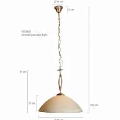 Luminaires Steinhauer Suspension Steinhauer CAPRI Bronze, 1 lumière