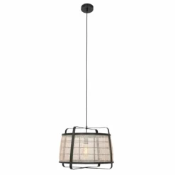 Lampes En Tissu-Luminaires Steinhauer Suspension Steinhauer Capos Noir, 1 lumière