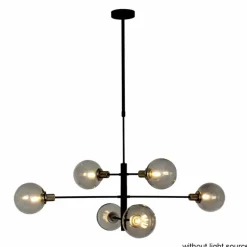 Luminaires Steinhauer Suspension Steinhauer Constellation Gris, Noir, 6 lumières