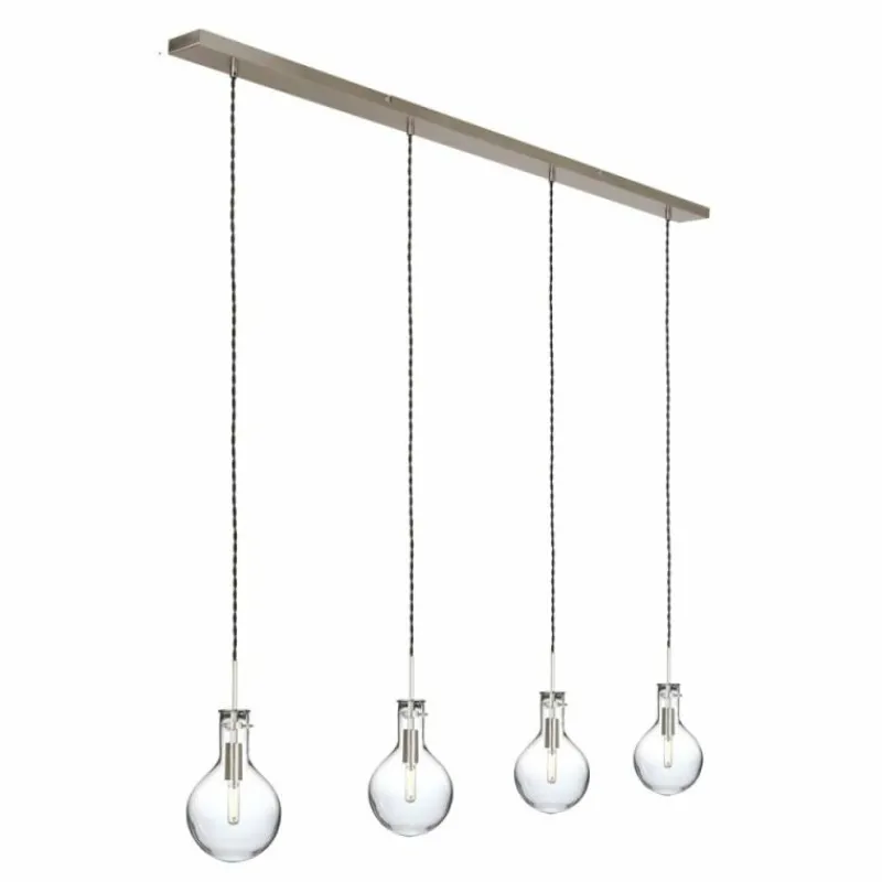 Luminaires Steinhauer Suspension Steinhauer Elegance Transparent, 4 lumières