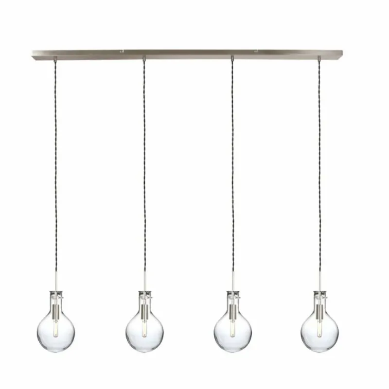 Luminaires Steinhauer Suspension Steinhauer Elegance Transparent, 4 lumières