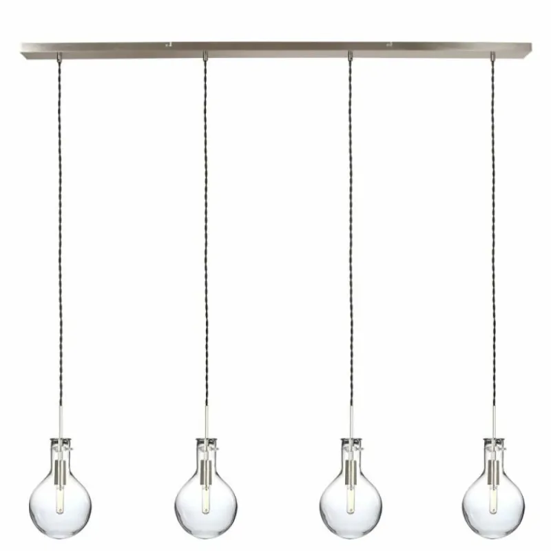Luminaires Steinhauer Suspension Steinhauer Elegance Transparent, 4 lumières