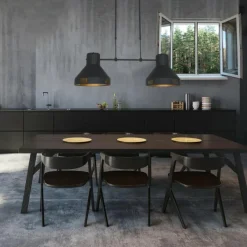 Lampes Dorées-Luminaires Steinhauer Suspension Steinhauer Evy Or, Noir, 2 lumières