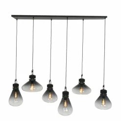 Suspension Verre Fumé-Luminaires Steinhauer Suspension Steinhauer Flere Gris, Noir, 6 lumières