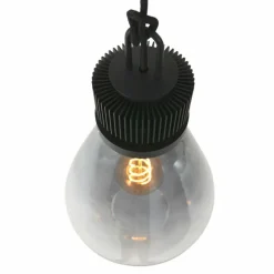 Suspension Verre Fumé-Luminaires Steinhauer Suspension Steinhauer Flere Gris, Noir, 6 lumières