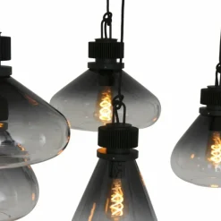 Suspension Verre Fumé-Luminaires Steinhauer Suspension Steinhauer Flere Gris, Noir, 6 lumières