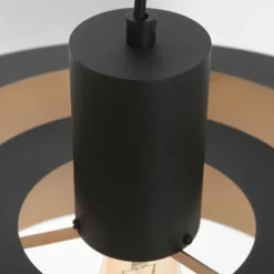 Lampes Dorées-Luminaires Steinhauer Suspension Steinhauer Flinter Noir, 1 lumière