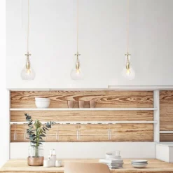 Luminaires Steinhauer Suspension Steinhauer Grazioglass Laiton, 1 lumière