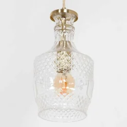 Luminaires Steinhauer Suspension Steinhauer Grazioglass Laiton, 1 lumière