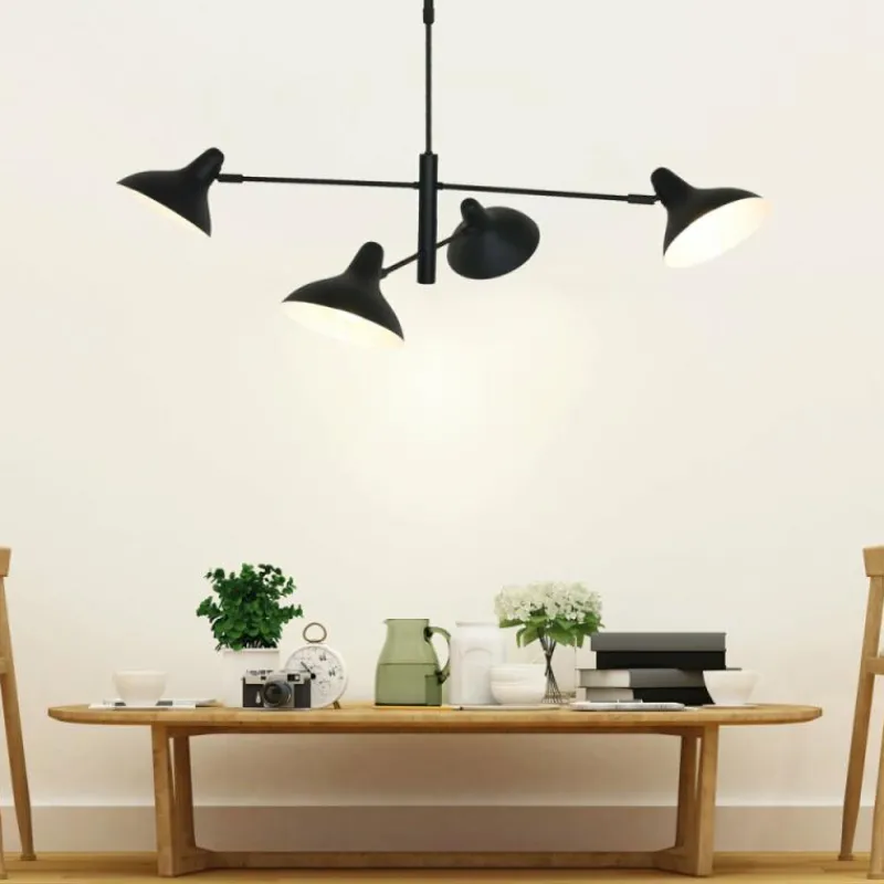 Lampes Industrielles-Luminaires Steinhauer Suspension Steinhauer Kasket Noir, Blanc, 4 lumières