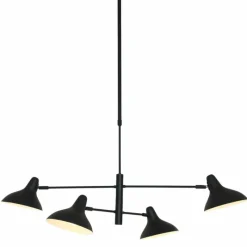 Lampes Industrielles-Luminaires Steinhauer Suspension Steinhauer Kasket Noir, Blanc, 4 lumières