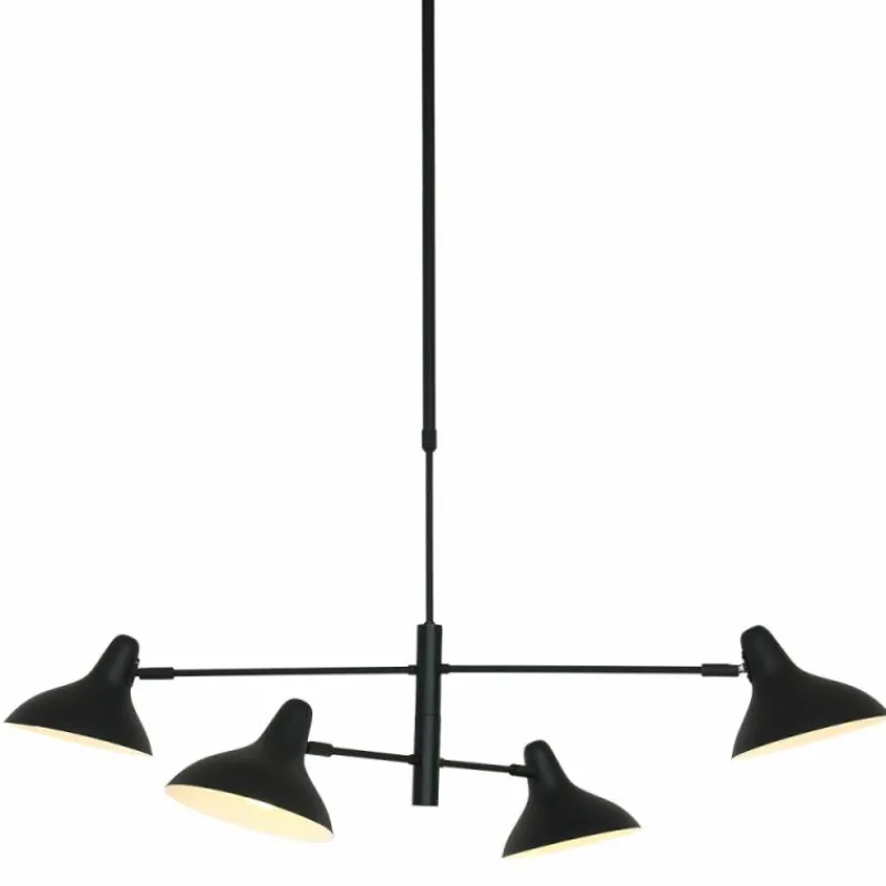 Lampes Industrielles-Luminaires Steinhauer Suspension Steinhauer Kasket Noir, Blanc, 4 lumières