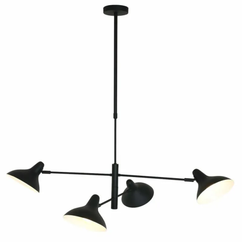 Lampes Industrielles-Luminaires Steinhauer Suspension Steinhauer Kasket Noir, Blanc, 4 lumières
