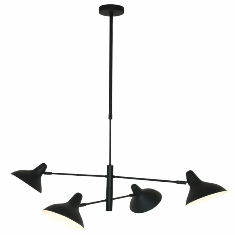 Lampes Industrielles-Luminaires Steinhauer Suspension Steinhauer Kasket Noir, Blanc, 4 lumières