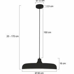 Lampes Industrielles-Luminaires Steinhauer Suspension Steinhauer Krisip Noir, Blanc, 1 lumière