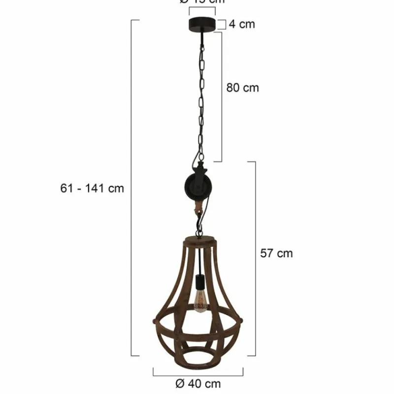 Lampes En Bois-Luminaires Steinhauer Suspension Steinhauer liberty bell Brun, 1 lumière