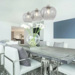 Luminaires Steinhauer Suspension Steinhauer Lotus Acier inoxydable, 1 lumière