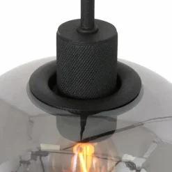 Suspension Verre Fumé-Luminaires Steinhauer Suspension Steinhauer Lotus Noir, 1 lumière