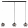 Suspension Verre Fumé-Luminaires Steinhauer Suspension Steinhauer Lotus Noir, 3 lumières