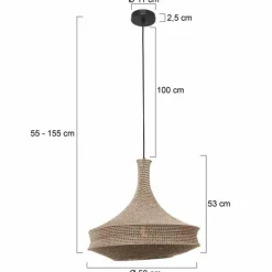Lampes En Tissu-Luminaires Steinhauer Suspension Steinhauer Marrakesch Noir, 1 lumière