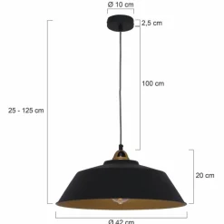 Luminaires Steinhauer Suspension Steinhauer Mexlite Noir, 1 lumière* Suspensions