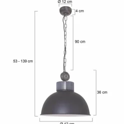Lampes Industrielles-Luminaires Steinhauer Suspension Steinhauer Mexlite Noir, 1 lumière