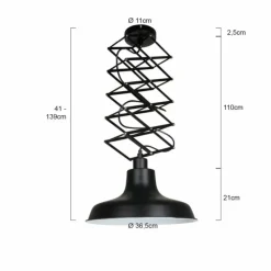 Luminaires Steinhauer Suspension Steinhauer Mexlite Noir, 1 lumière* Suspensions