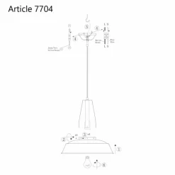 Lampes Industrielles-Luminaires Steinhauer Suspension Steinhauer Mexlite Bleu, 1 lumière