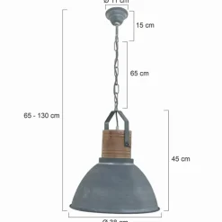 Lampes Industrielles-Luminaires Steinhauer Suspension Steinhauer Mexlite Gris, 1 lumière