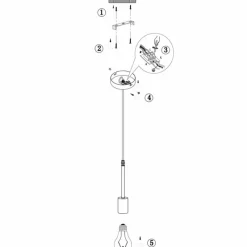 Lampes Industrielles-Luminaires Steinhauer Suspension Steinhauer Minimalics Noir, 1 lumière