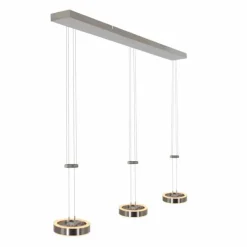 Luminaires Steinhauer Suspension Steinhauer Piola LED Acier brossé, 6 lumières* Éclairage Led
