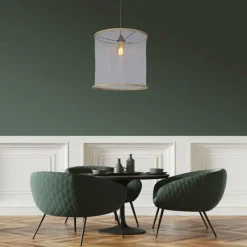 Lampes En Tissu-Luminaires Steinhauer Suspension Steinhauer Predula Blanc, 1 lumière