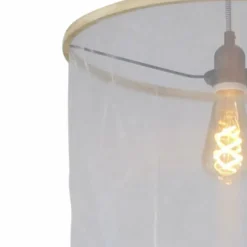 Lampes En Tissu-Luminaires Steinhauer Suspension Steinhauer Predula Blanc, 1 lumière