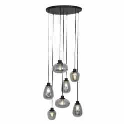 Suspension Verre Fumé-Luminaires Steinhauer Suspension Steinhauer Reflexion Gris, Noir, 1 lumière