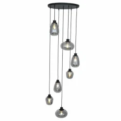 Suspension Verre Fumé-Luminaires Steinhauer Suspension Steinhauer Reflexion Gris, Noir, 1 lumière