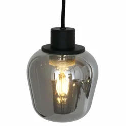 Suspension Verre Fumé-Luminaires Steinhauer Suspension Steinhauer Reflexion Gris, Noir, 8 lumières