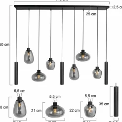Luminaires Steinhauer Suspension Steinhauer Reflexion LED, 9 lumières* Éclairage Led