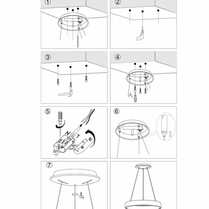 Lampes Industrielles-Luminaires Steinhauer Suspension Steinhauer Ringlede Blanc, 1 lumière