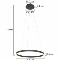 Luminaires Steinhauer Suspension Steinhauer Ringlux LED Noir, 2 lumières* Éclairage Led