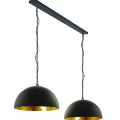 Lampes Dorées-Luminaires Steinhauer Suspension Steinhauer Semicirkel Noir, 2 lumières